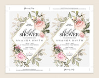 Bridal Shower Invitation, Bridal Shower Wedding Printable, Wedding Shower Template, Shower Invite, PDF Instant Download #BSI010 (PDF)