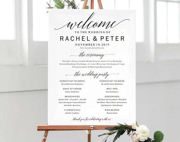 Welcome Wedding Sign Template, Welcome Wedding Printable Template, Welcome Sign Printable, Template, PDF Instant Download #WC010 (PDF)