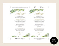 Greenery Wedding Thank You Cards Template, Printable Thank You Card Template, Editable Thank You Card, Thank You Note Template #TT019 (PDF)