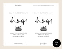 Oh Snap Wedding Sign, Oh Snap Sign, Wedding Hashtag Sign, Hashtag Sign, Reception Sign, Wedding Sign, Instant Download #WS035 (PDF)