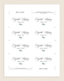 Greenery Wedding Place Cards, Wedding Place Card Printable, Place Card Template, Wedding Printable, PDF Instant Download #PC007 (PDF)