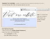 Wedding website insert card, Visit Our Website, Wedding Website Card Printable, Rustic Wedding Template, PDF Instant Download #PC018 (PDF)