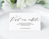 Wedding website insert card, Visit Our Website, Wedding Website Card Printable, Rustic Wedding Template, PDF Instant Download #PC018 (PDF)