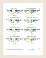 Greenery Wedding Place Cards, Wedding Place Card, Place Card Template, Wedding Printable, Rustic Wedding, PDF Instant Download #PC011 (PDF)