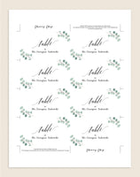 Greenery Place Cards, Wedding Place Card Printable, Place Card Template, Wedding Printable, Rustic Wedding, Instant Download #PC017 (PDF)