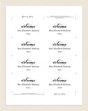 Place Card Template, Wedding Place Card Printable, Place Card Template, Wedding Printable, PDF Instant Download #PC022 (PDF)
