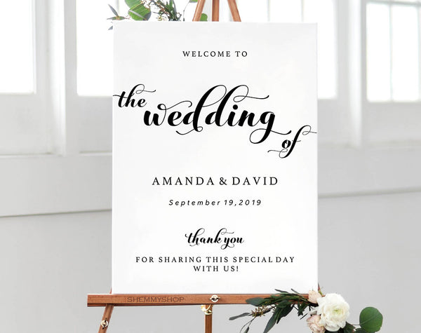 Welcome Wedding Sign, Welcome Wedding Printable, Welcome Sign Printable, Template, PDF Instant Download #WC017 (PDF)