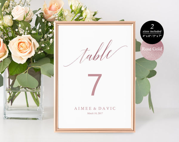 Wedding Table Numbers Template, Printable Table Numbers, Rustic Table Numbers, Table Numbers Wedding, PDF Instant Download #TN002 (PDF)