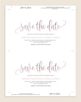 Rose Gold Save the Date Template, Blush Save the Date, Rustic Save the Date, Blush Wedding, Wedding Printable, Instant Download #SD005 (PDF)
