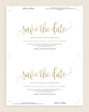 Gold Save the Date Template, Blush Save the Date, Rustic Save the Date, Blush Wedding, Wedding Printable, Instant Download #SD013 (PDF)