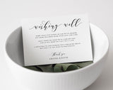 Well Wishes, Wedding Advice Cards, Well Wishes Card, Well Wishes for Baby, Wedding Advice Template, PDF Instant Download #WW006 (PDF)