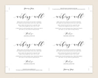 Well Wishes, Wedding Advice Cards, Well Wishes Card, Well Wishes for Baby, Wedding Advice Template, PDF Instant Download #WW006 (PDF)