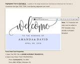 Welcome Wedding Sign, Welcome Wedding Printable, Welcome Sign Printable, Template, PDF Instant Download #WS002 (PDF)