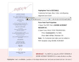 Rose Gold Wedding Menu Printable Template, Printable Menu Template, Menu Template, Dinner Menu Printable, PDF Instant Download #WM002 (PDF)