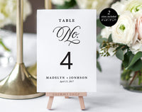 Wedding Table Numbers, Printable Table Numbers, Rustic Table Numbers, Table Numbers Wedding, PDF Instant Download #TN004 (PDF)