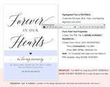 In Loving Memory Wedding Sign Template DIY Wedding Sign Template PDF Wedding Sign Wedding Memory Sign Wedding In Honor #WS050 (PDF)