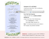 Greenery Wedding Program Printable Template, Printable Program, Program Template, Wedding Printable, PDF Instant Download #P002 (PDF)