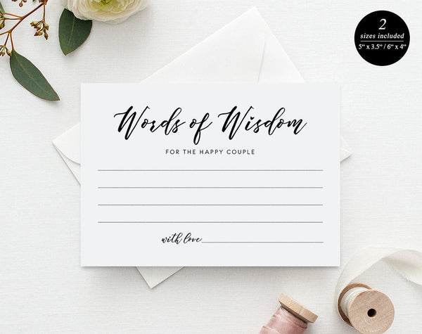 Words of Wisdom Card, Wedding Advice Card, Advice Printable, Marriage – AS Pretty Paperie | Photoshop Templates | DIY Templates | Editable Templates | Online Template | Printable words-of-wisdom-card-wedding-advice-card-advice-printable-marriage-as-pretty-paperie-photoshop-templates-diy-templates-editable-templates-online-template-printable