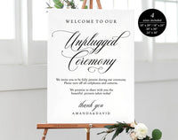 Unplugged Wedding Sign, Unplugged Ceremony Sign, Unplugged Wedding, Unplugged Sign, Wedding Unplugged, PDF Instant Download #WC020 (PDF)