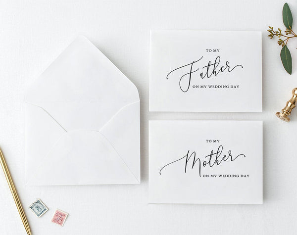 Wedding Day Card, Wedding Card to Your Mother and Father, To My Parents of the Bride Groom Cards, PDF Instant Download #WC011 (PDF)
