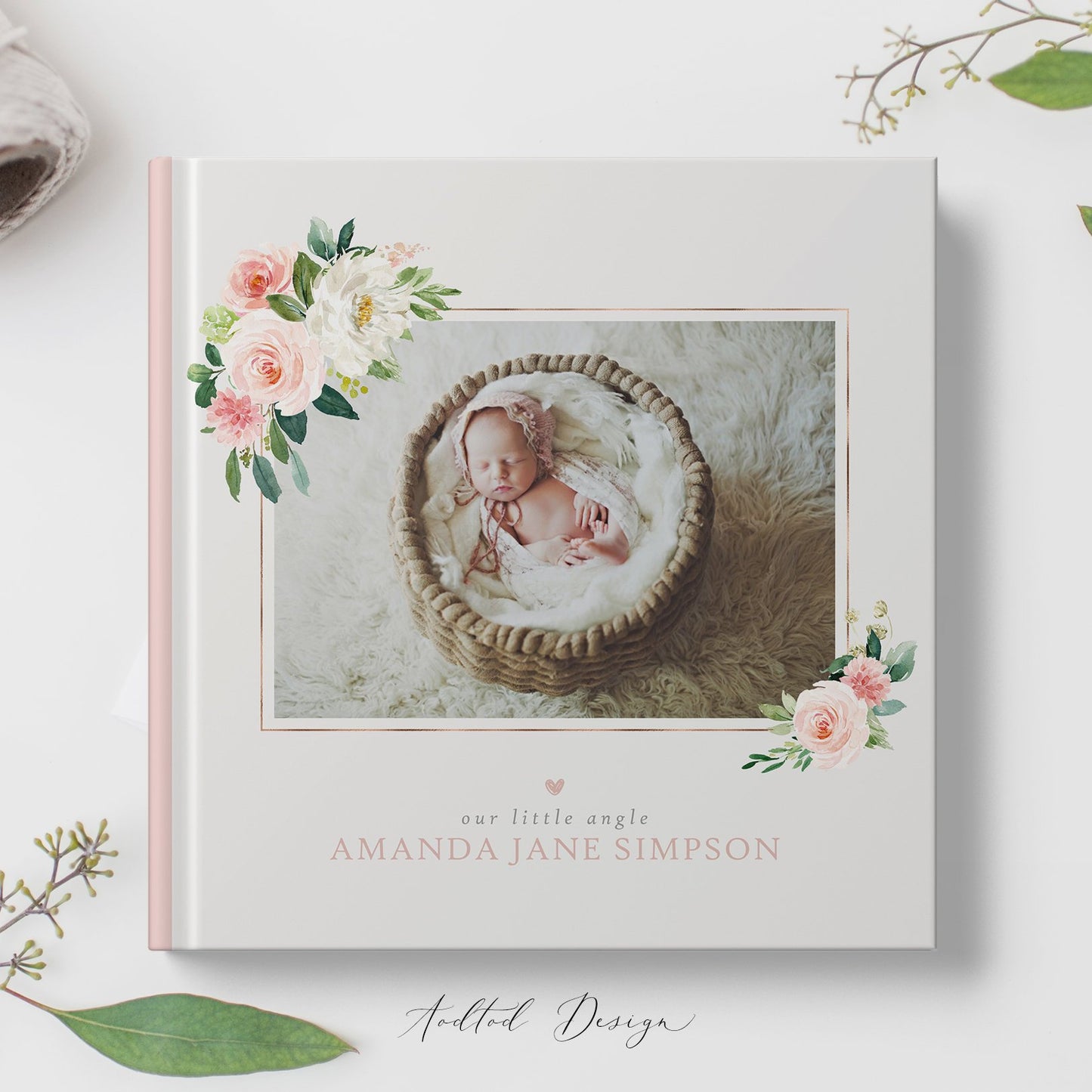 Baby Photo Book Cover Template for Photographers Baby Album 