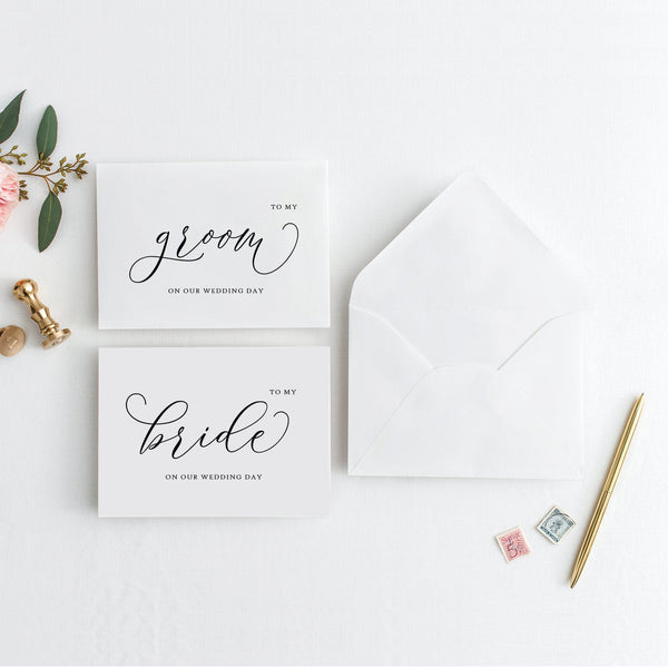 Online Wedding Day Card, To My Bride and Groom, To My Groom Card, To My Bride Card, To My Husband Card, PDF JPEG PNG #WC008