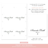Online Wedding Place Card Template, Wedding Place Card Printable, Place Card Template, Wedding Printable Template, PDF JPEG PNG #PC005