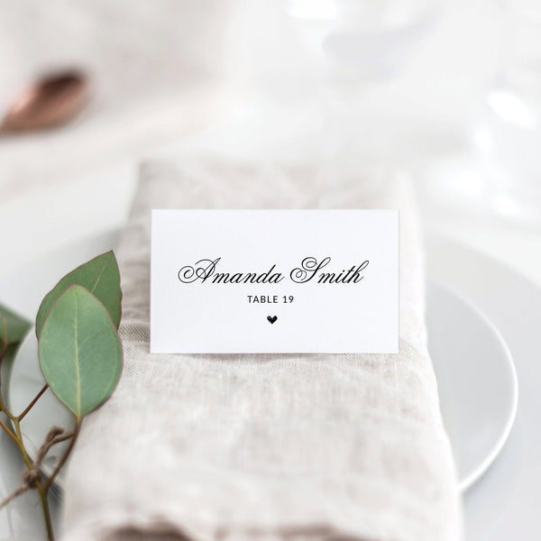 Online Wedding Place Card Template, Wedding Place Card Printable, Place Card Template, Wedding Printable Template, PDF JPEG PNG #PC005