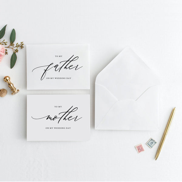 Online Wedding Day Card Template, Wedding Card to Your Mother and Father, To My Parents of the Bride Groom Cards, PDF JPEG PNG #WC005