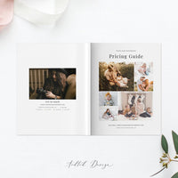 Photography Pricing Magazine Template, Photo Studio Magazine, 6 pages, Marketing, Photography, Photoshop, PSD Instant Download #Y20-MZ4-PSD