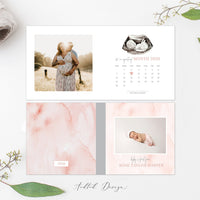 12x12 Baby Photo Book Template, Baby's First Year, New Newborn Photo Book Album, Photography, Photoshop, PSD, Instant Download #Y20-A006-PSD